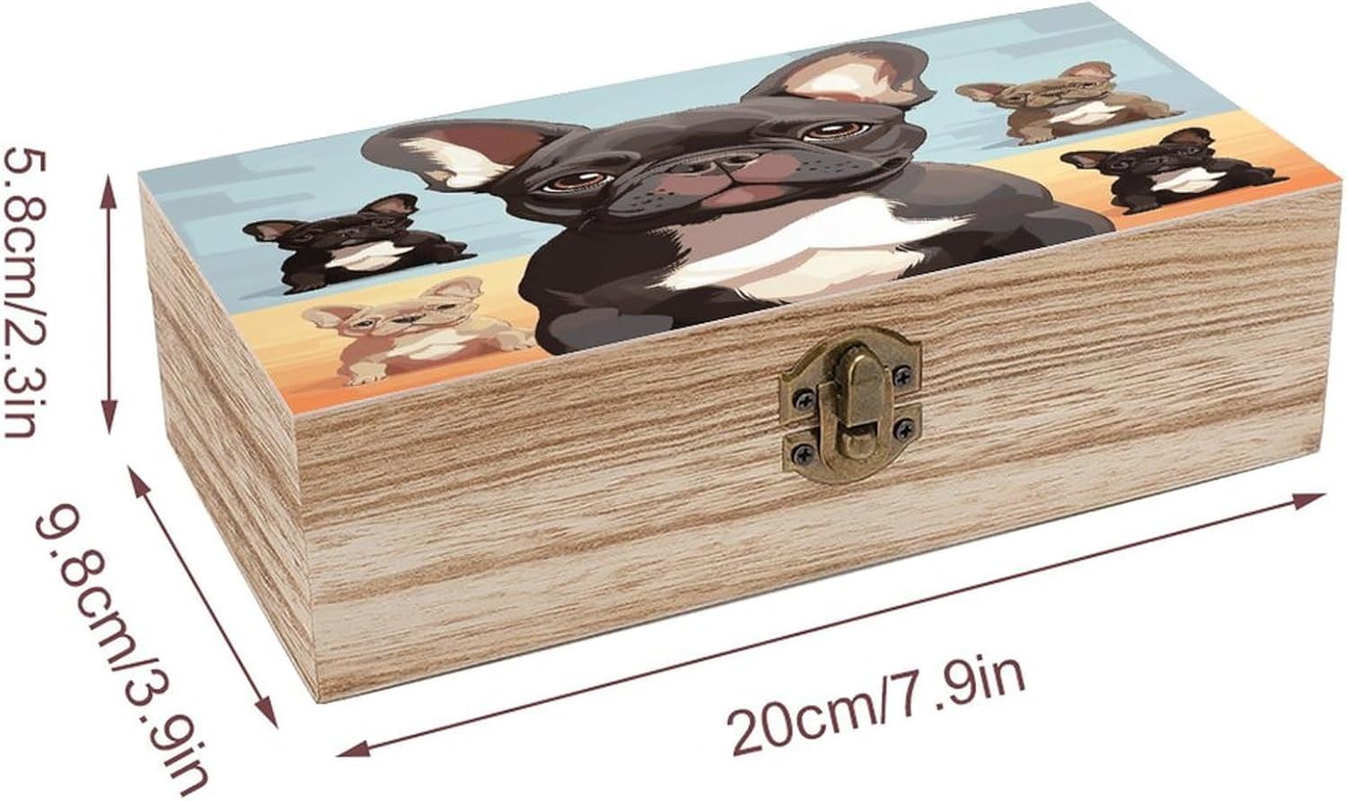 Wooden Keepsake Box, Wood Storage Box for Jewelry Photos Letters image 2