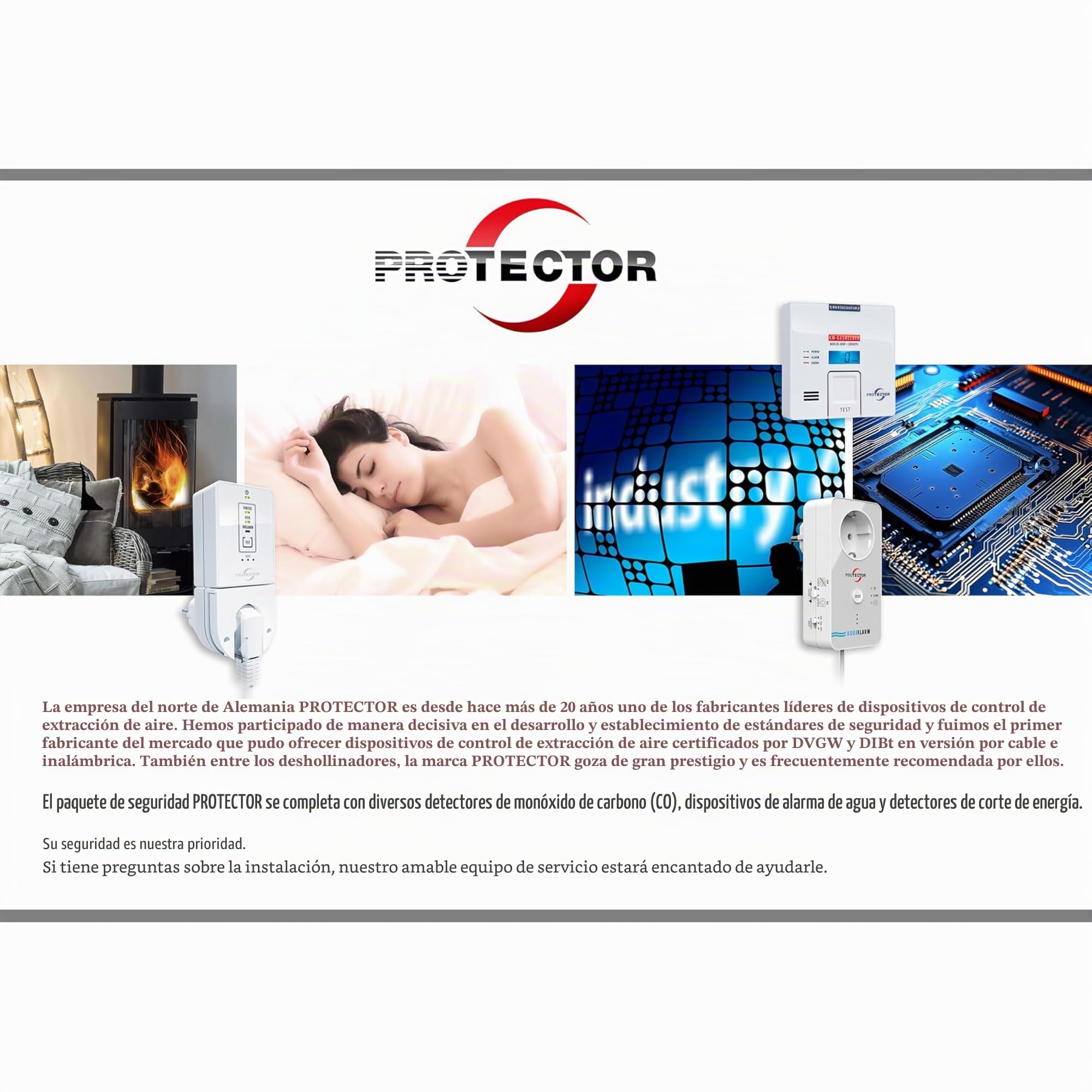 Protector Detector de Agua WA-5 con Sensor de Nivel de Agua Externo para sótano y Bomba, Alarma de Agua con Sensor de Agua con Cable, Funcionamiento en Red con función de conmutación, Cable de 2