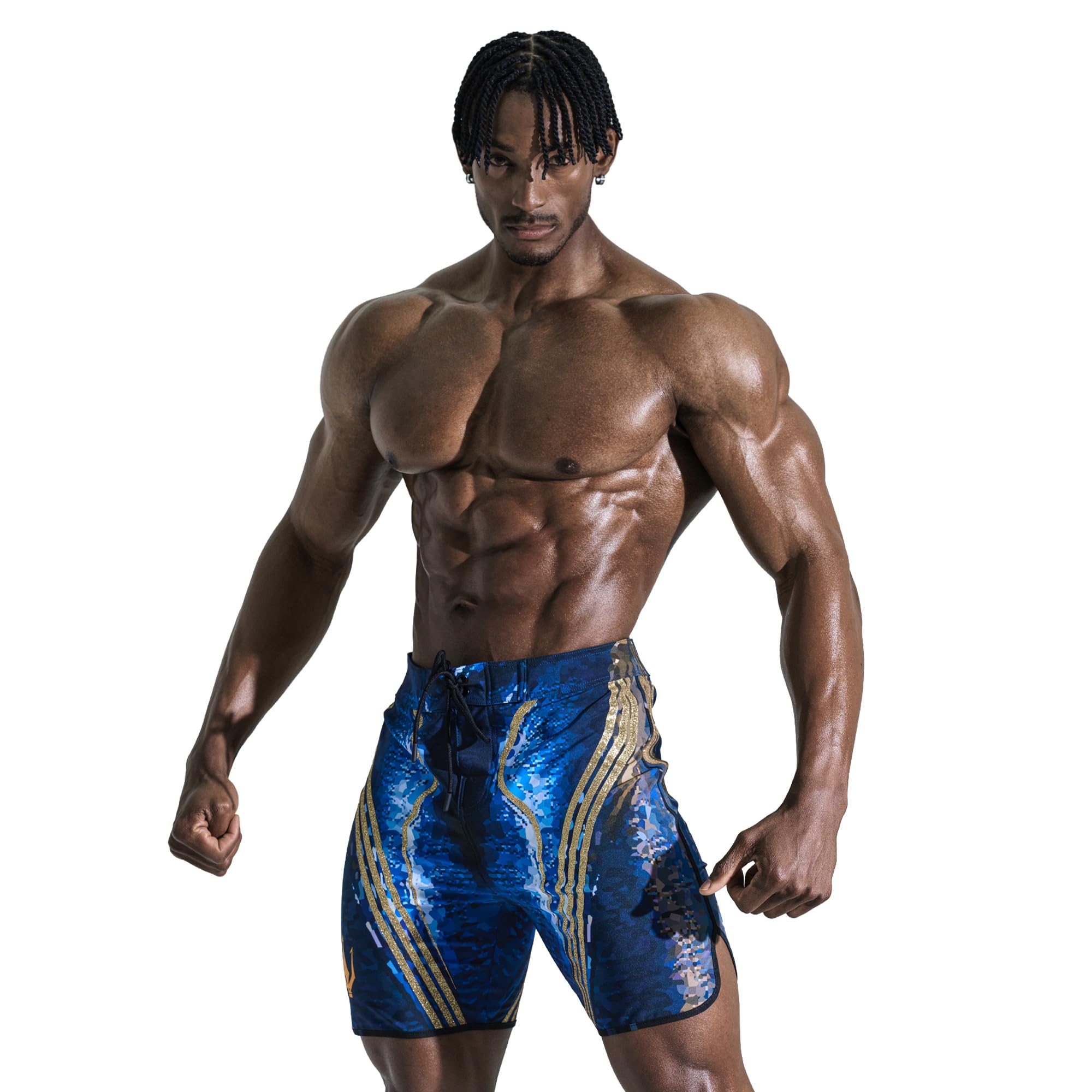 [FIED] ファイド 15インチ メンズフィジークボードショーツ、サーフパンツ IFBB NPC SSA