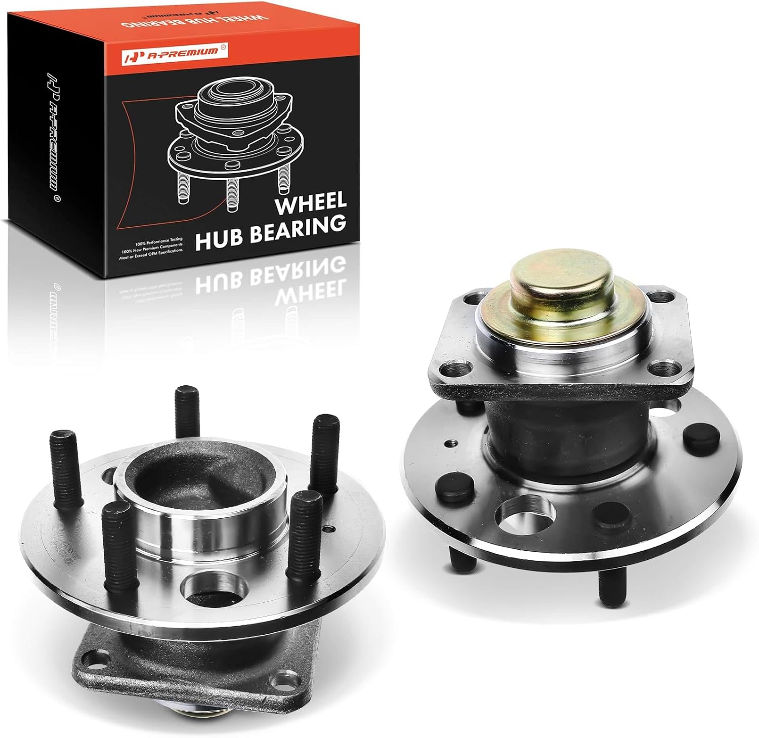 A-Premium 2 x Rear Wheel Bearing and Hub Assembly with 5-Lug Compatible with Buick & Cadillac & Chevrolet & Pontiac - Regal Century Electra Celebrity Lumina DeVille Seville Grand Prix