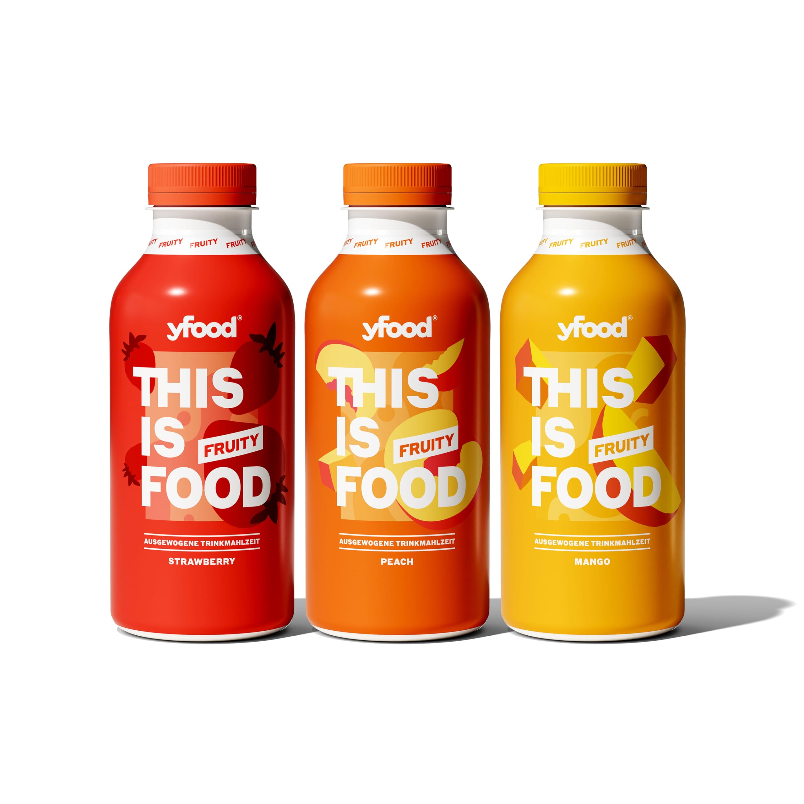 yfood Fruity Collection - repas prêt à boire, THIS IS FOOD, substitut de repas, 27 g de protéines, 26 vitamines et minéraux (6 x 500ml)