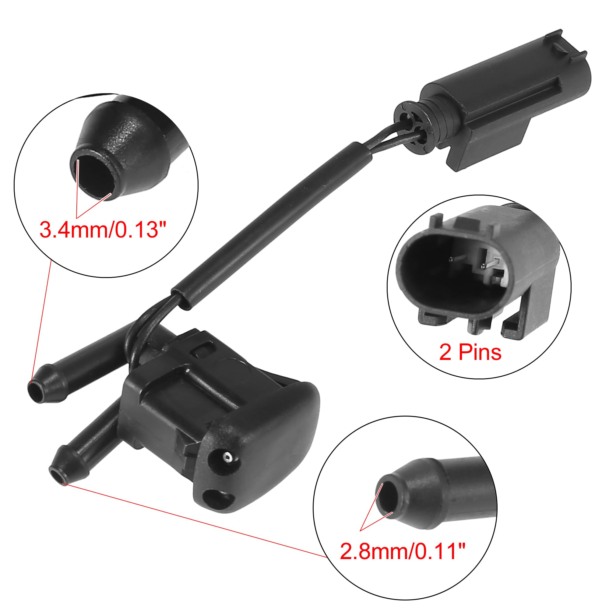 X AUTOHAUX Boquillas Lavaparabrisas Para Bmw 5 E39 97-03 2 Piezas