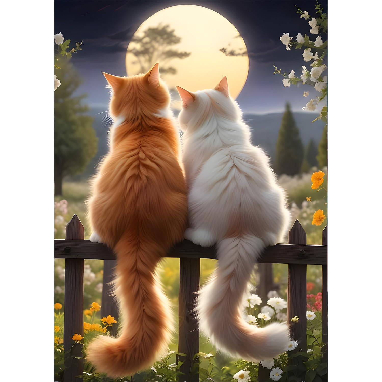Kit Peinture Diamant 5D Chatons Fleurs - Toile 30x40 Cm - Avec Diamants, Stylet Et Colle - Loisir Créatif Adulte Débutant