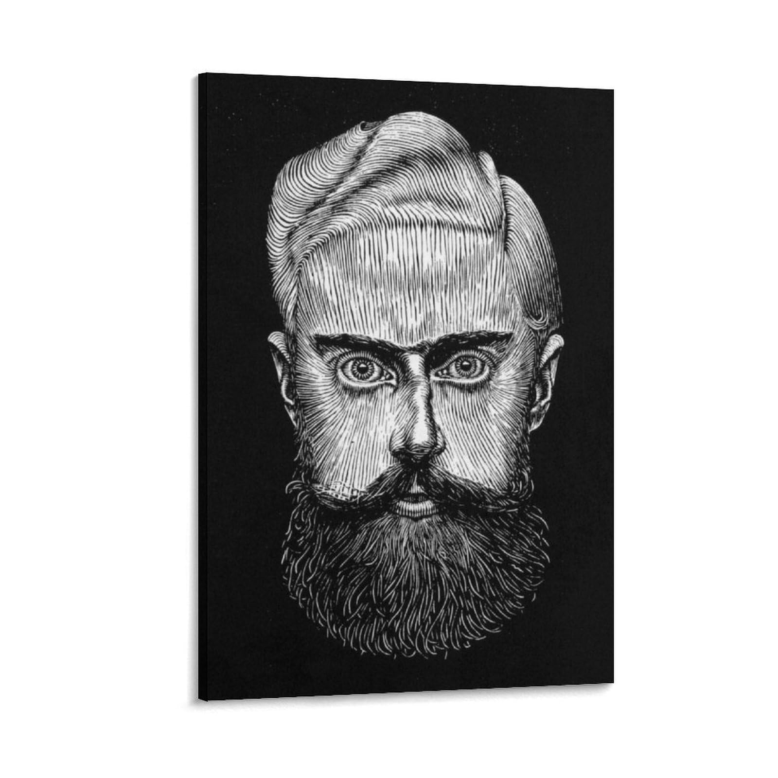 M.C. Escher SelfPortrait Wall Art Poster Wall Art Poster Scroll Canvas Painting Picture Living Room Decor Home 12x18inch(30x45cm) — image 1