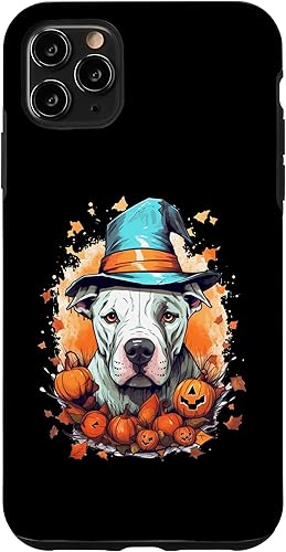 Miniatura 4 de Carcasa para iPhone XXS Dogo Argentino Halloween Witch Pumpkin Dog Lover