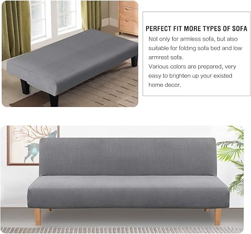 Vista 28 de H.VERSAILTEX - Funda elástica para sofá o cama, licra de alto elastano, lavable a máquina, tela Jacquard para sofá, futón Chocolate