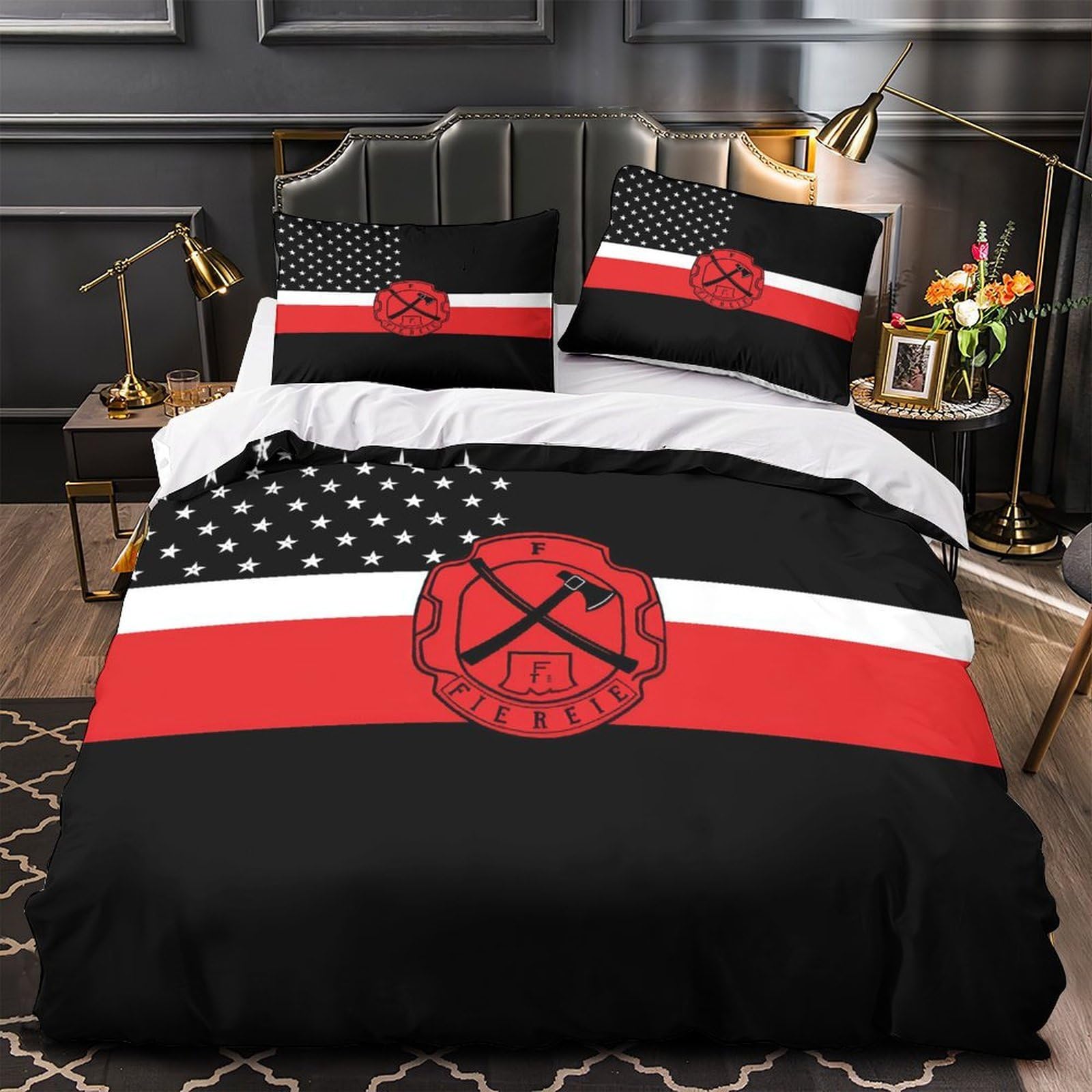 Parure de lit pompier 135x200 pour une chambre de garçon moderne et confort