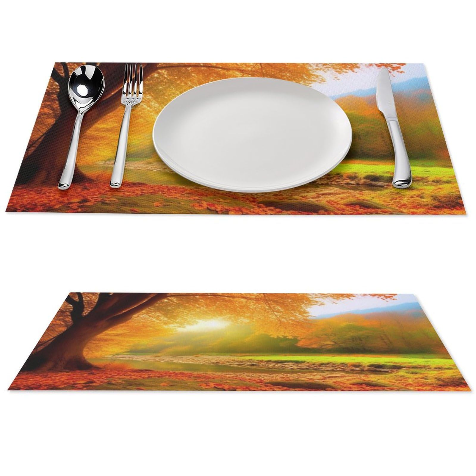 Sets de table d'automne faciles à nettoyer et thermo-résistants