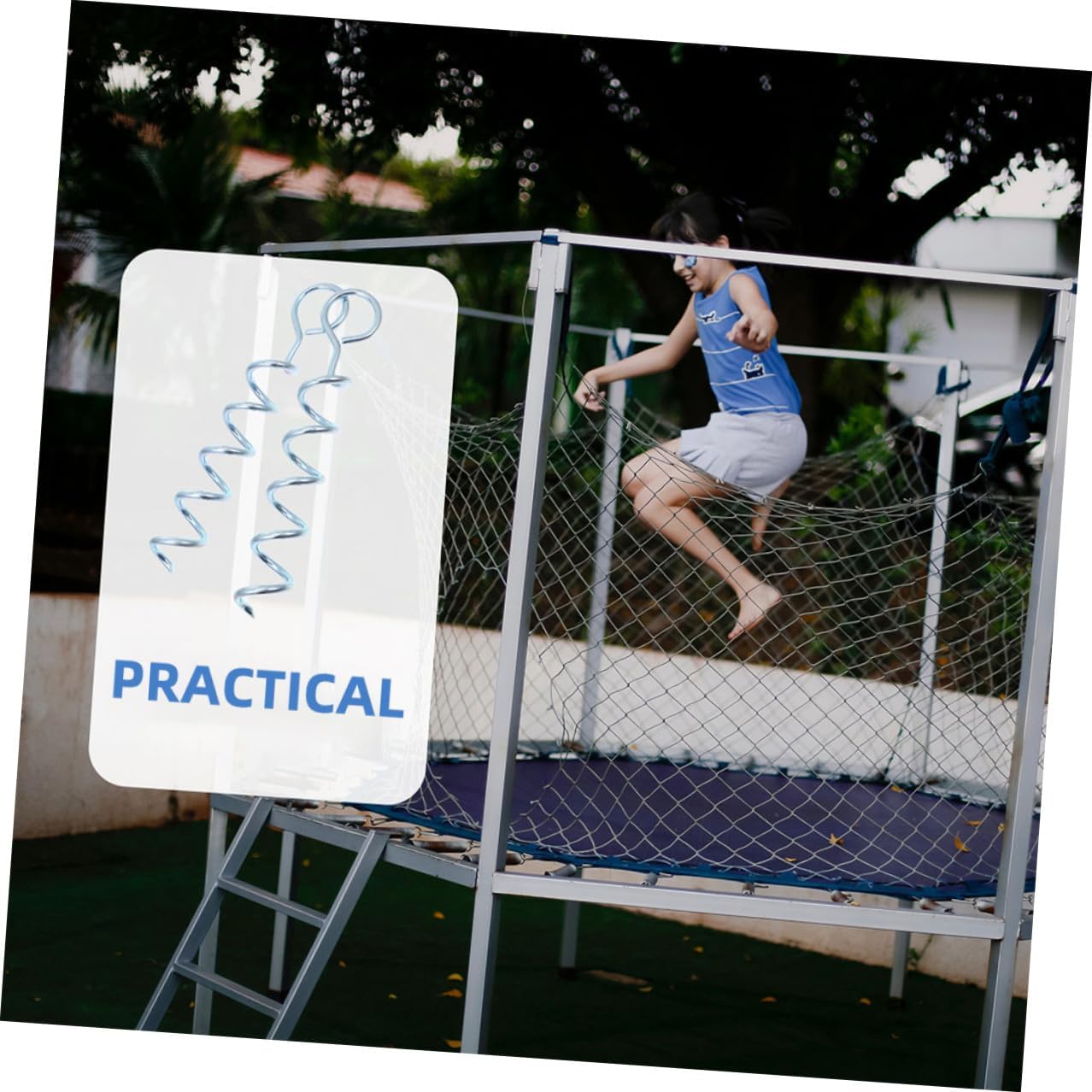 ibasenice 4pcs Heavy Duty Iron Spiral Tent Stakes Camping Ground Anchors Canopy Pegs for Outdoor Lawn Dog Tie-Outs and Tent Securing