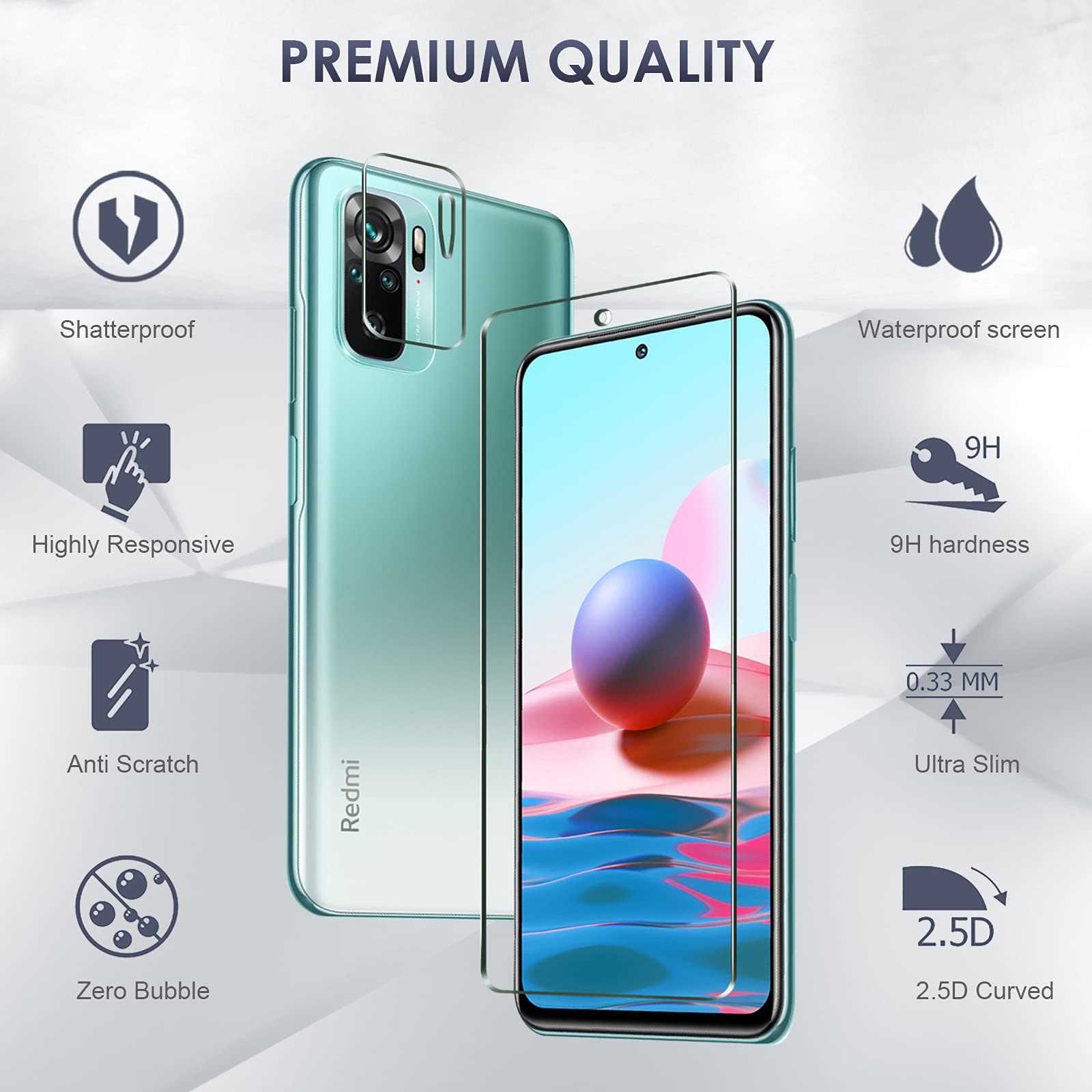 Pellicola Redmi Note 10 Pro Vsjnk Privacy Pellicola Protettiva Compatibile Con Xiaomi Redmi Note 8 Pro Vetro Temperato - Foto 14