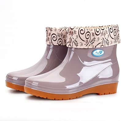 Generisch Bottes Courtes En Caoutchouc Pour Femme, Bottes De