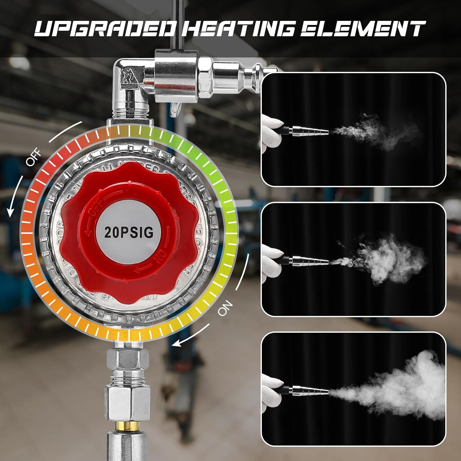12V DC EVAP Smoke Machine Leak Detector, Haoguo Automotive Smoke Tester for Vacuum Leak Detection, Upgraded Heating Element & Universal Cone Adapter for All Vehicles and Boats