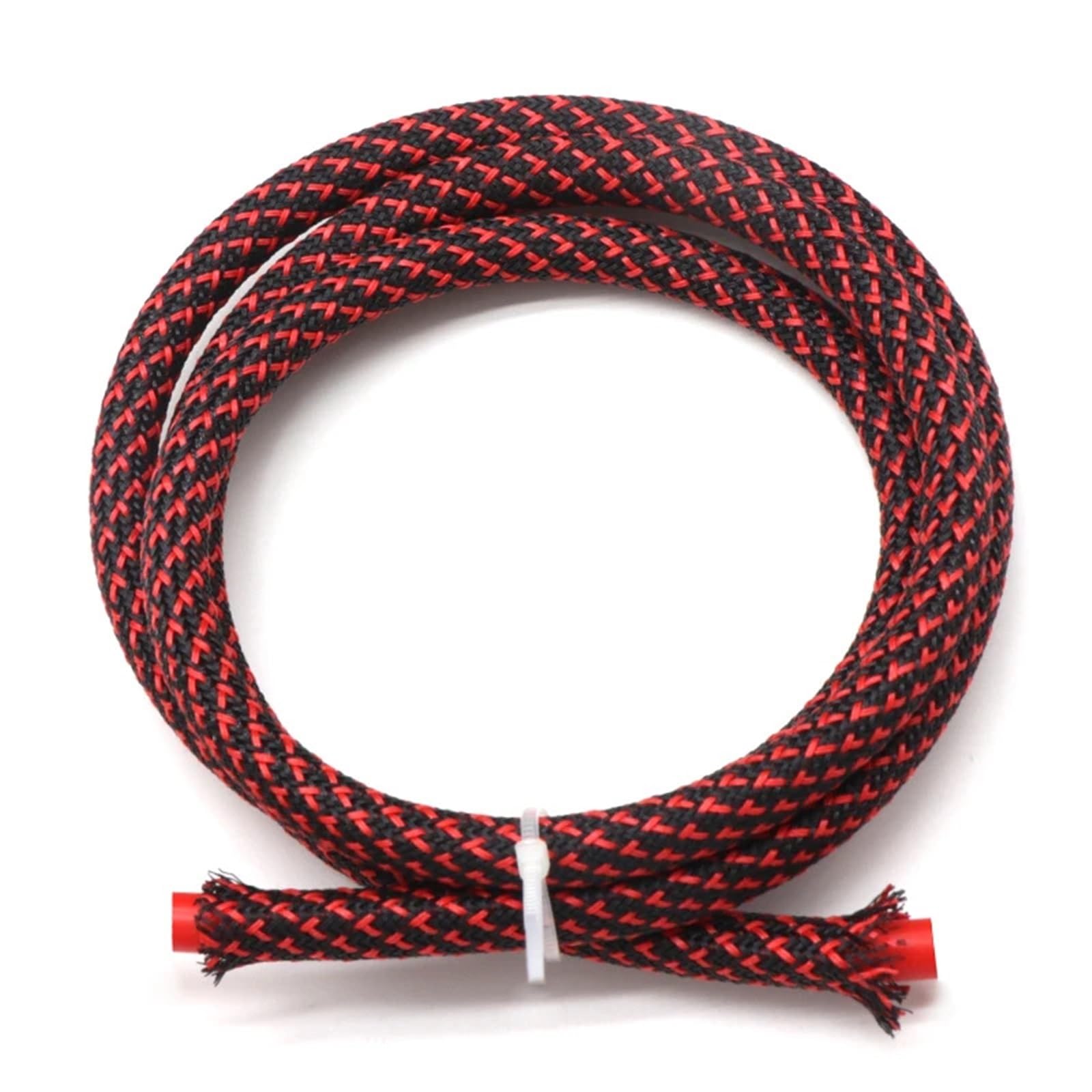 Guaina Cavi 1/10M 2 4 6 8 10 12 14 16 18 20 25 30 40mm Guaina espandibile intrecciata ad alta densità protettiva in nylon isolata Per la conservazione(Black Red,40mm,5 Meters)