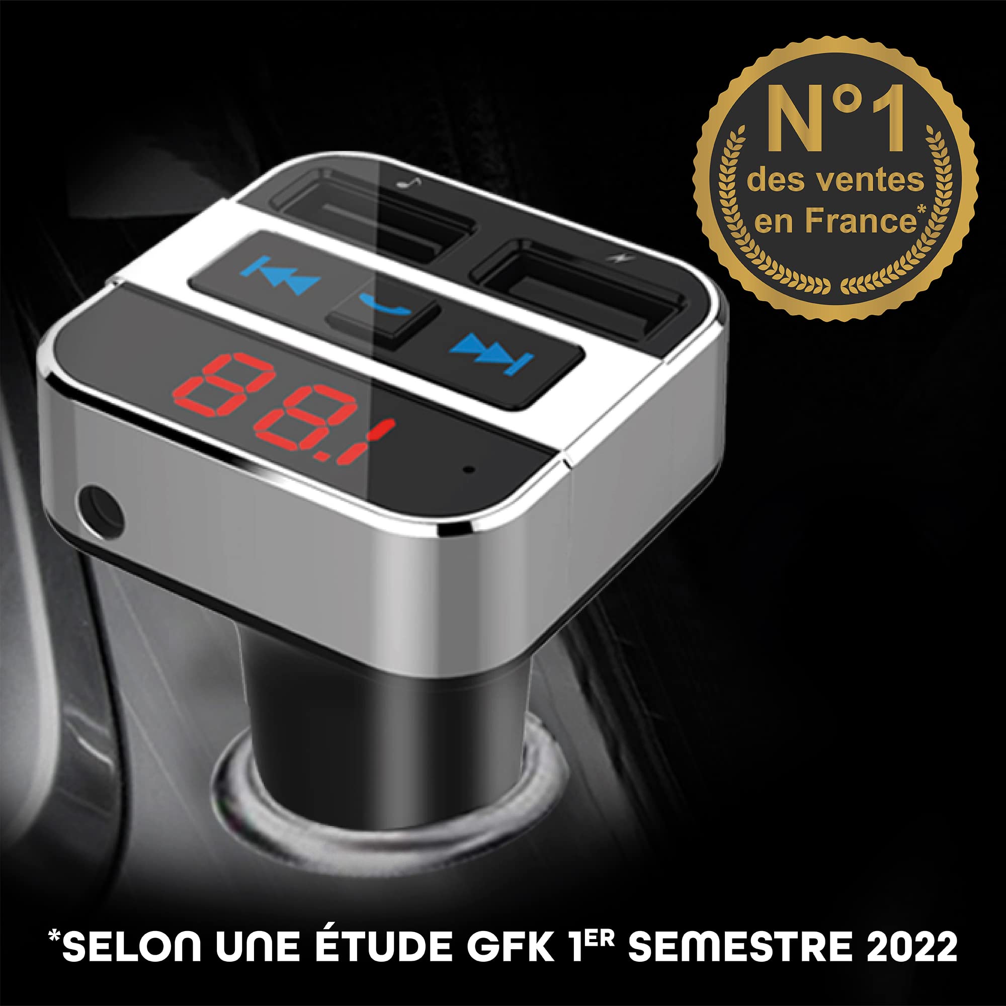 Transmetteur FM Bluetooth T'nB avec 2 x USB