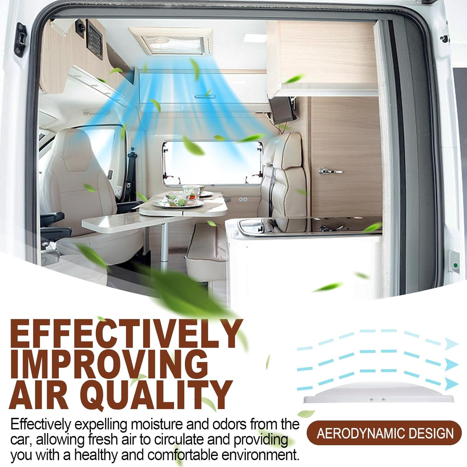 Wadoy 13" x 13" RV Vent Cover Compatible with Jensen 40152 Metal Base 1994 & Up Models Roof Vents, Universal Roof Vent Lid Replacement for RV, Trailer, Camper, Motorhome (2 Pack)