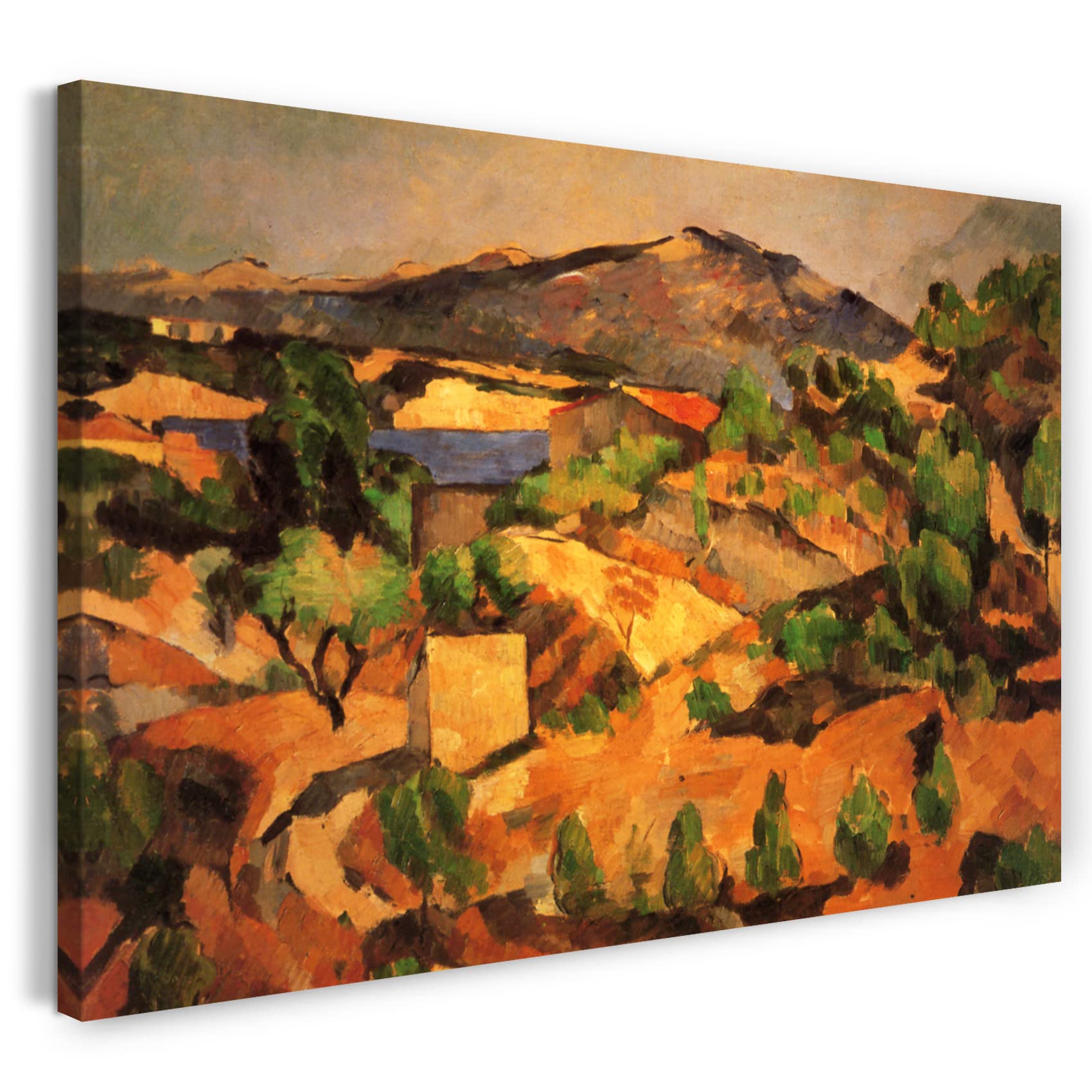 Montagnes en Provence Cézanne toile pour réveiller un mur blanc sans âme