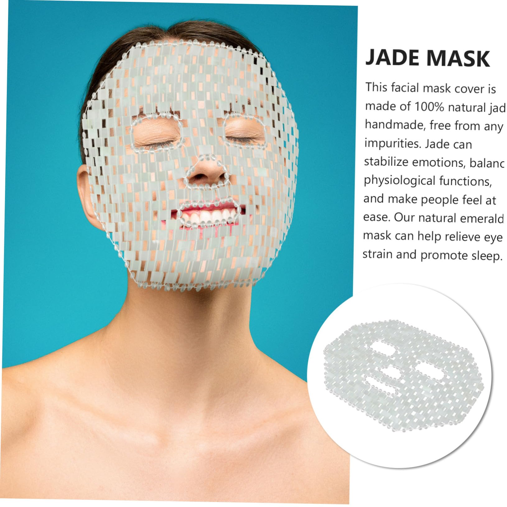 VICASKY Maschera Naturale Antietà per Massaggio e Relax Notturno Raffreddante e Lenitiva per Domestico Protettiva e Rinfrescante per