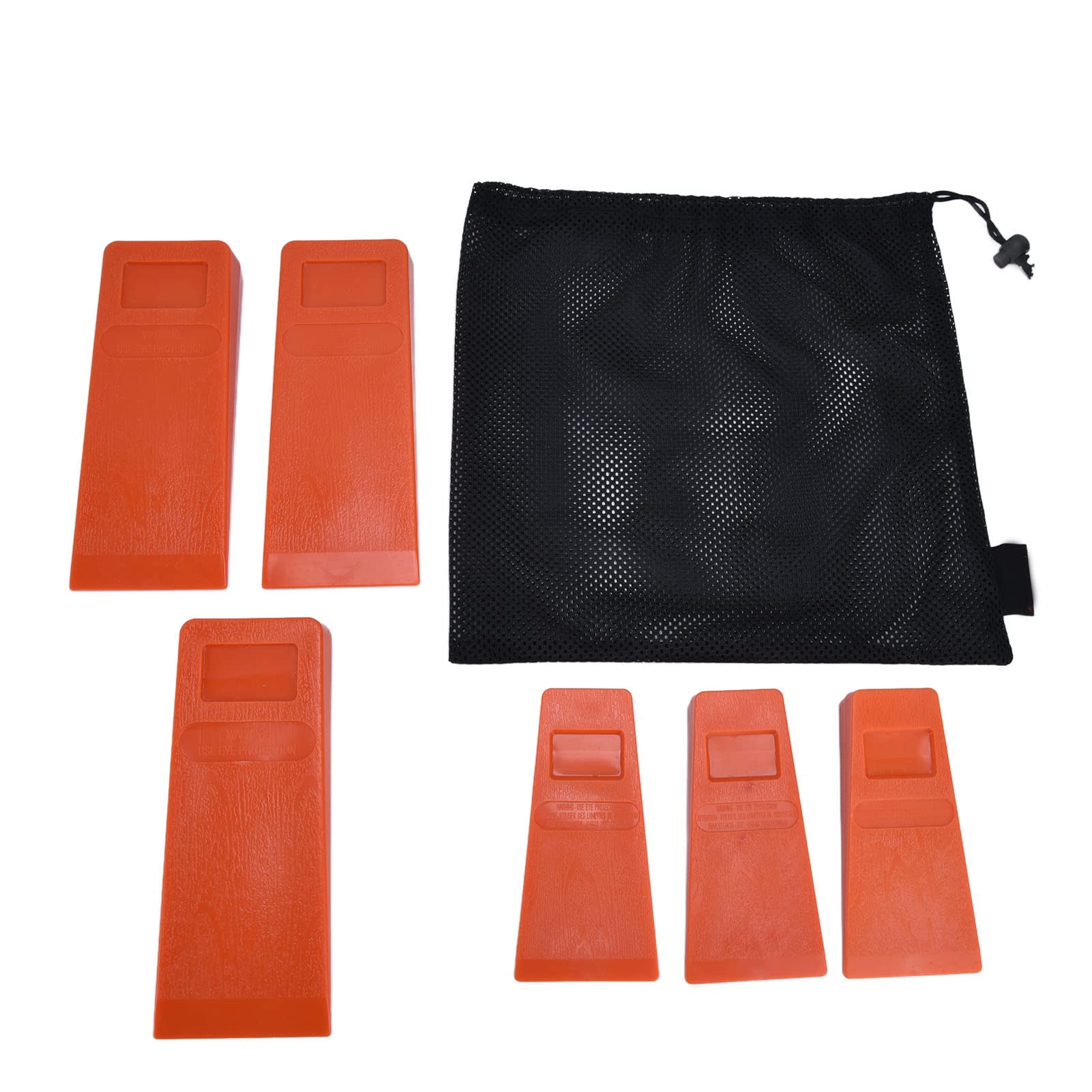 Lot De 6 Cales D'abattage D'arbres, Cales De Tronçonneuse en Plastique Rouge pour Augmenter la Friction, équipement De Coupe D'arbres pour Bûcherons, Travail du Bois, Jardinage