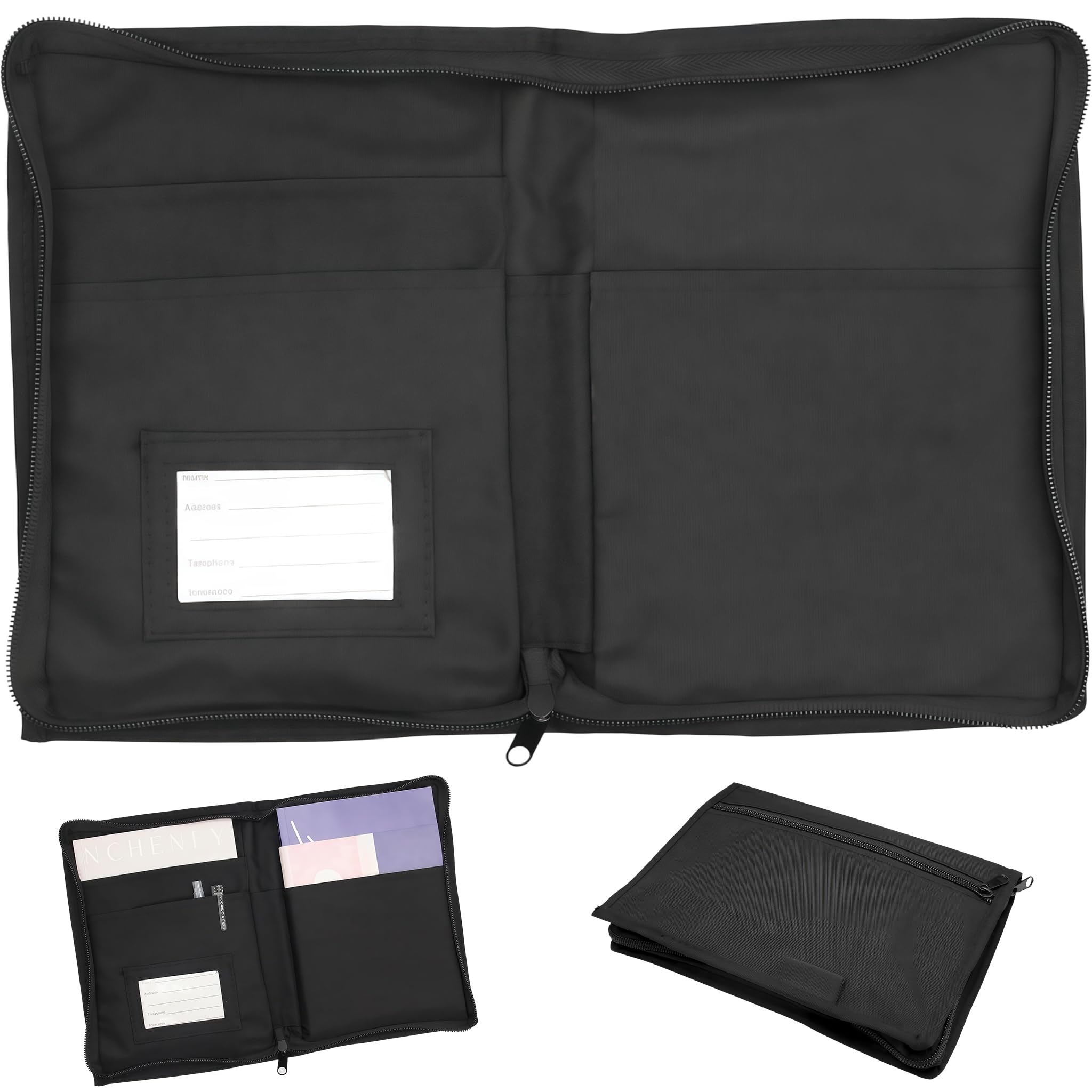Portadocumenti A5, Cartella per Auto A5, Organizer per vano portaoggetti Auto, Classificatore per Auto, Cartella per Documenti Auto, 600D Oxford, con più Scomparti
