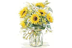Gehsenoy Paint by Numbers Kit for Beginners - Unleash Your Artistic Potential with Vase Sunflower