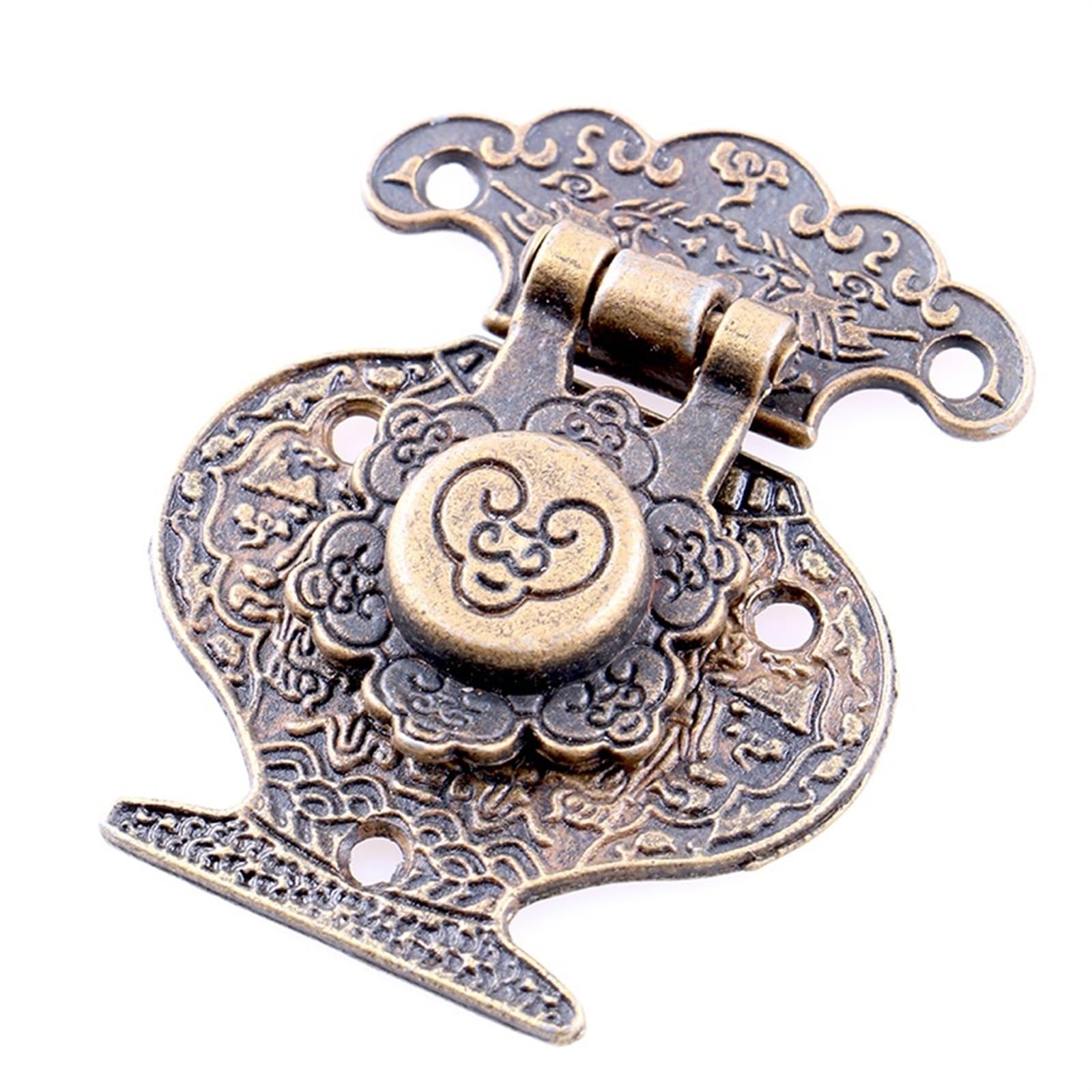 Loquet en bronze antique d'une finition soignée pour coffret et armoire