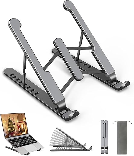 Supporto PC Portatile, 8 Livelli Regolabile & Raffreddamento Porta PC,...