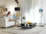 Rowenta VU5670F0 Ventilateur sur Pied Turbo avec Télécommande Silence Extrême 40 cm Silencieux Minuterie Oscillation 5 Vitesses 70W Ventilation Gris et Noir - 2