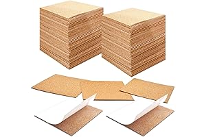 100PCS Self-Adhesive Cork Sheets for Coasters