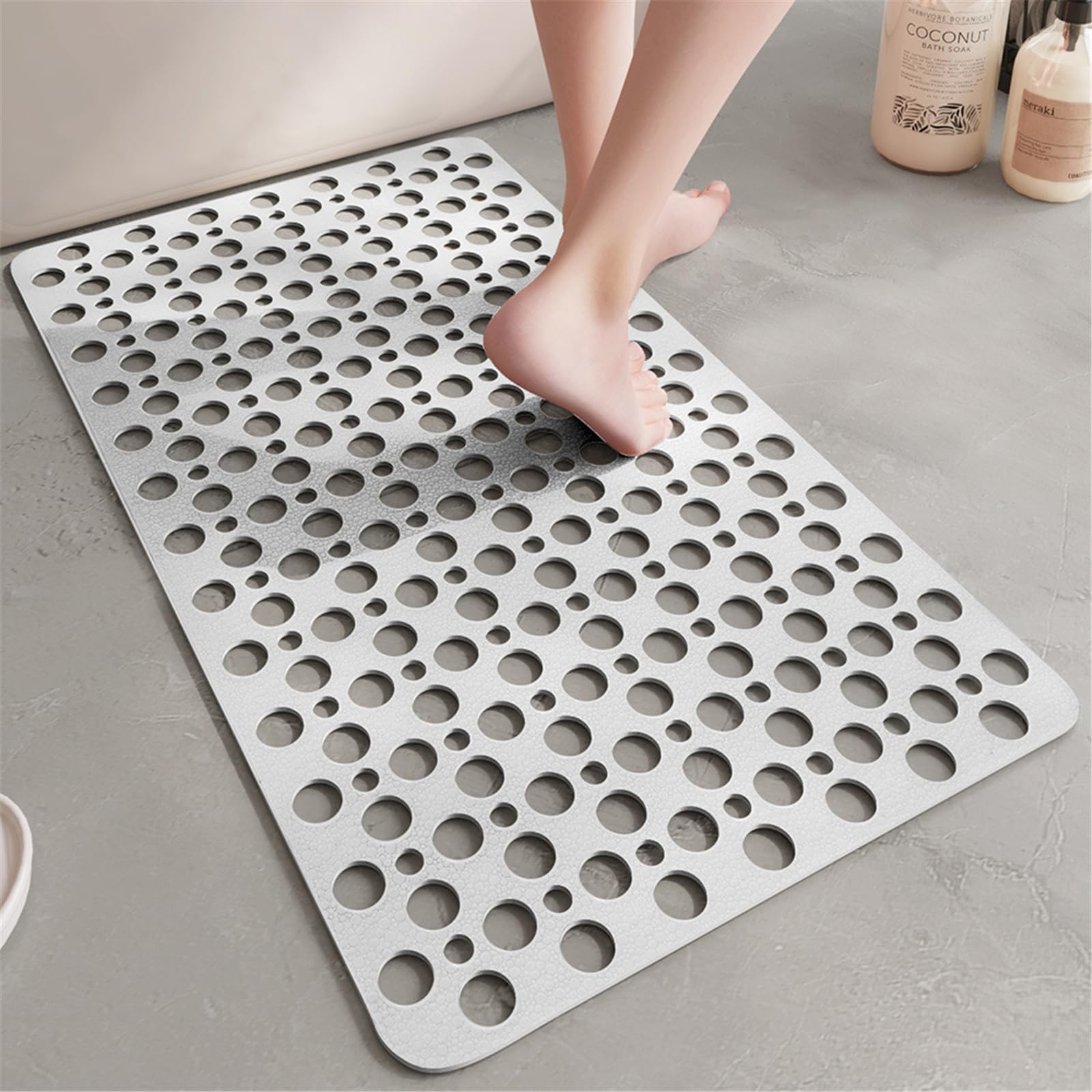 PANGBOER Alfombrillas de baño con ventosas, antideslizante, impermeable, almohadilla de suelo de ducha, suave y cómoda al tacto, fácil de limpiar