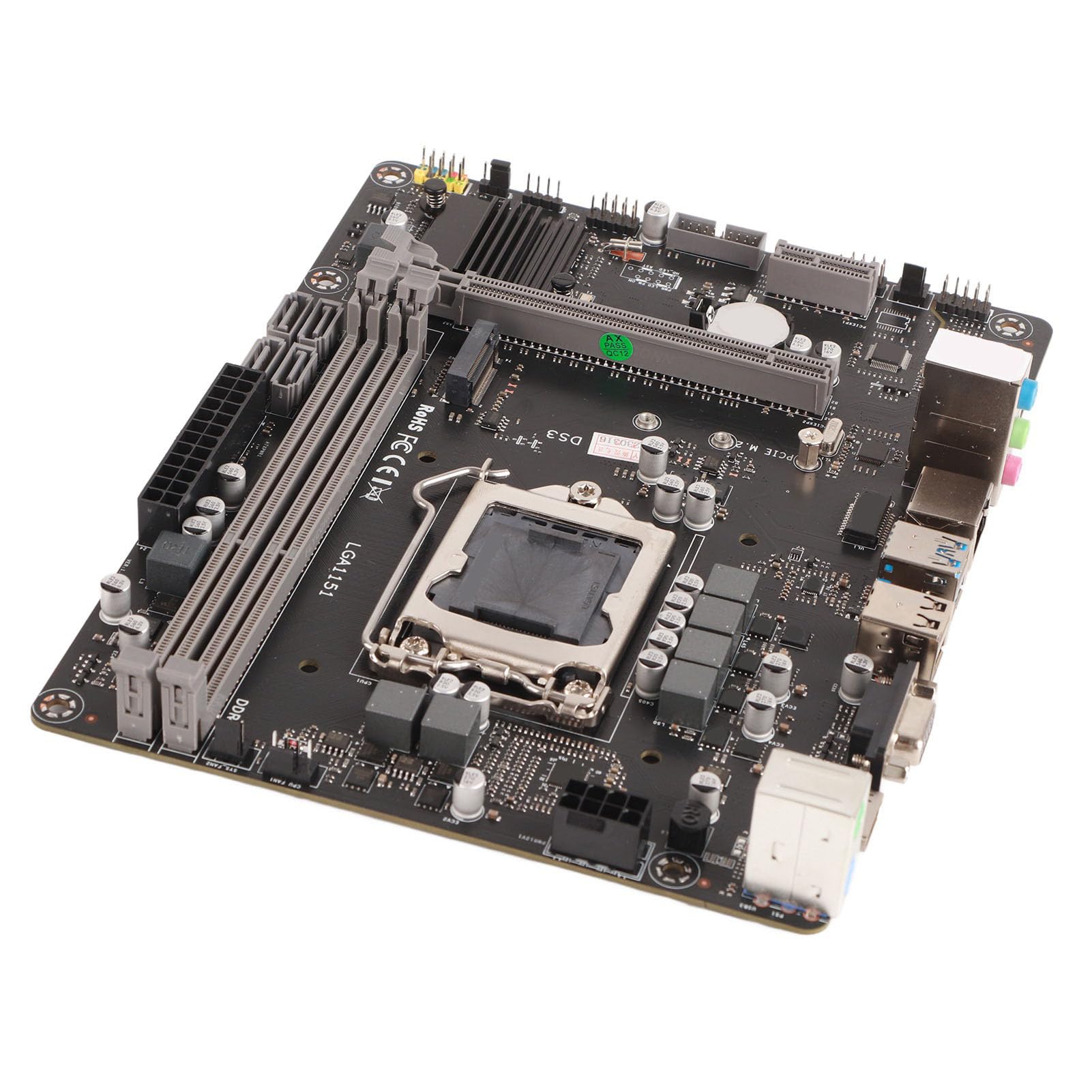 Akozon Placa Base para Juegos PC Estable Ddr3 CPU Combo con Placa Base Ddr3 Lga1151 LGA 1151 Socket Motherboards Deflector SATA Cable para Intel Desktop Computers Socket Mainboard