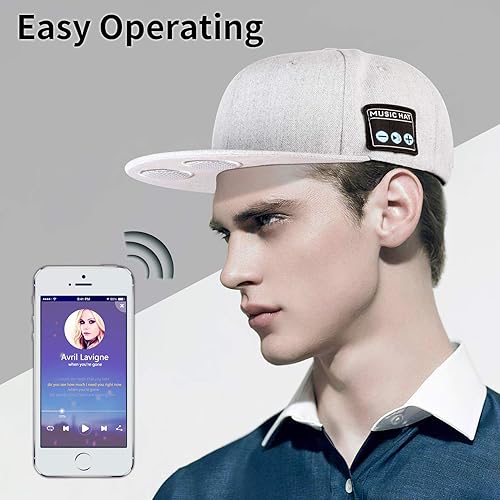 Miniatura 4 de Sombrero con altavoz Bluetooth ajustable, sombrero Bluetooth inalámbrico,gorra con altavoz inteligente para deportes al aire libre, la gorra de