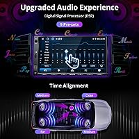 Vista 5 de ATOTO A5L - Estéreo de coche doble DIN Android de 7 pulgadas, CarPlay inalámbrico y Android Auto, conexión Wi-Fi/Bluetooth/USB, radio de coche