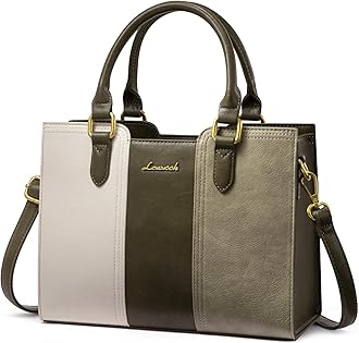 LOVEVOOK Purse for Women, Vintage Leather Shoulder Handbag, Small Ladies Satchel Tote Purse Top Handle Crossbody Bag for Work