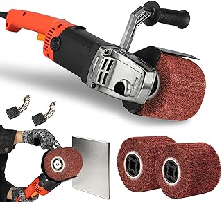 Máquina de acabamento acetinado, lixadeira de escova de 1400 W 220 V elétrica lixadeira com rolos de acabamento acetinad...