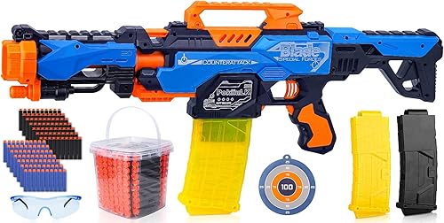 Pistola de juguete compatible con pistolas Nerf ametralladora automática lanzadores de espuma de juguete y pistolas de 3 modos de explosión de