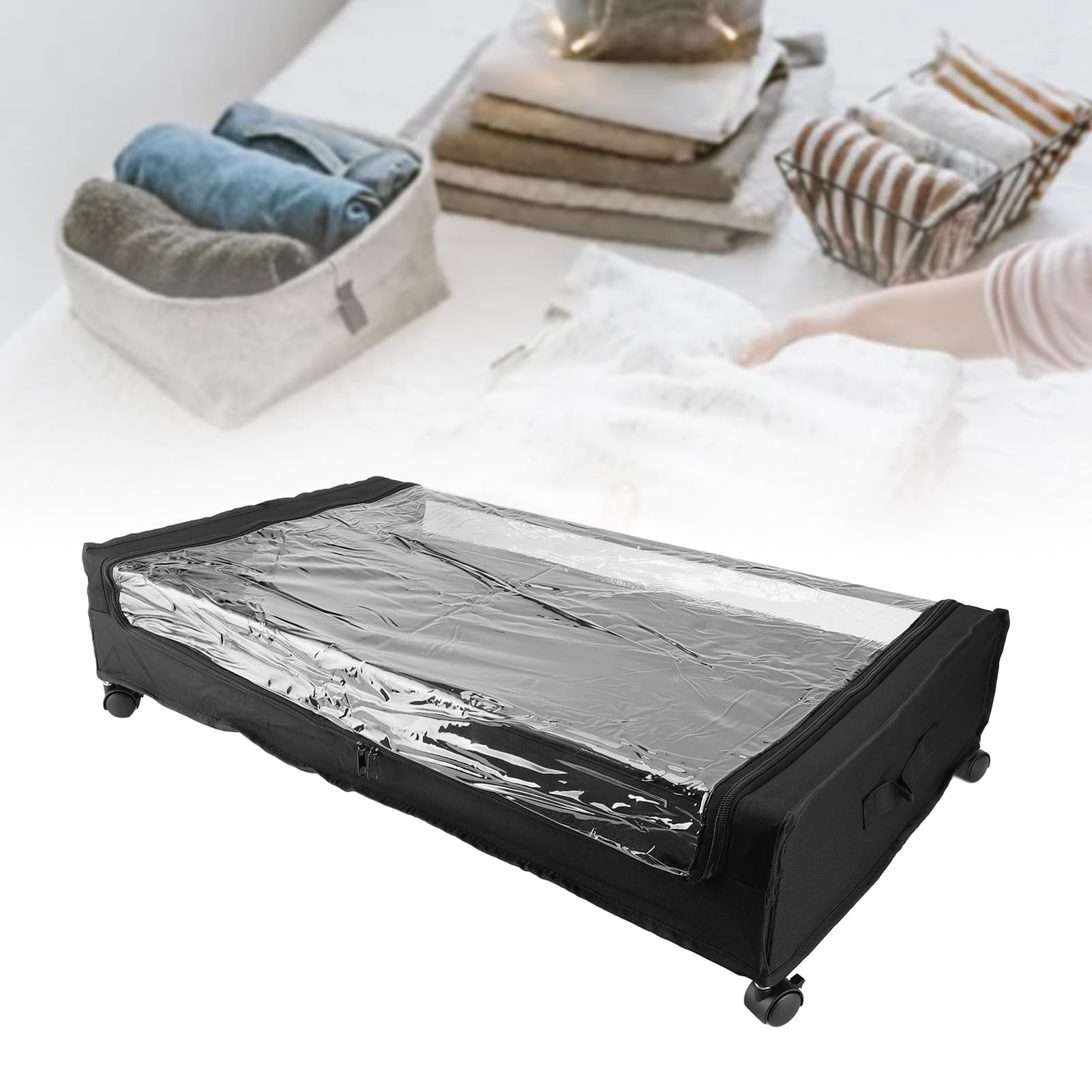 Tonysa Rolling Under Bed Container with Wheels 80x43.5x16cm (2 set)
