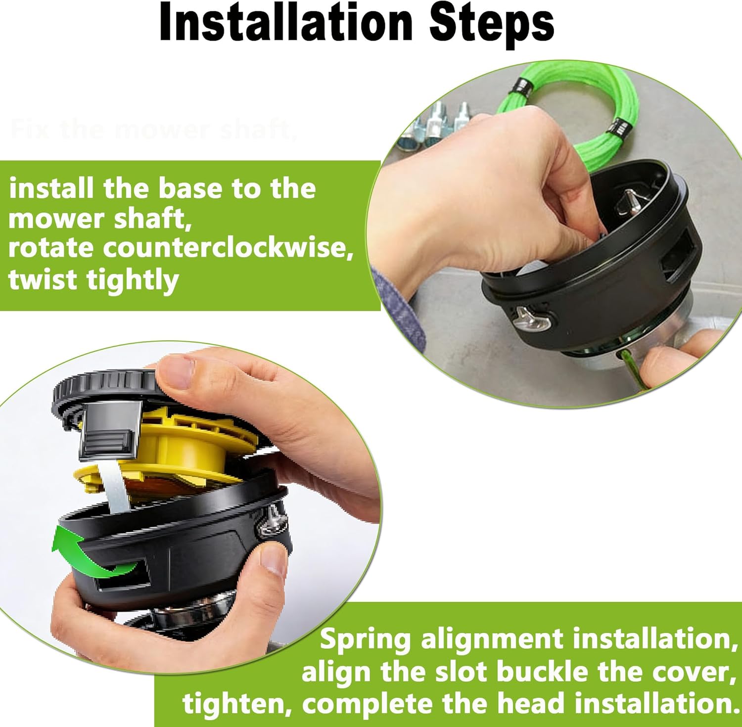 Weed Eater Head Quick Load Replacement Head Compatible with STIHL FS, Husqvarna 300/500, Echo SRM, EGO, DEWALT, Worx and More (Fits Most Trimmer & Weed Wacker Models)