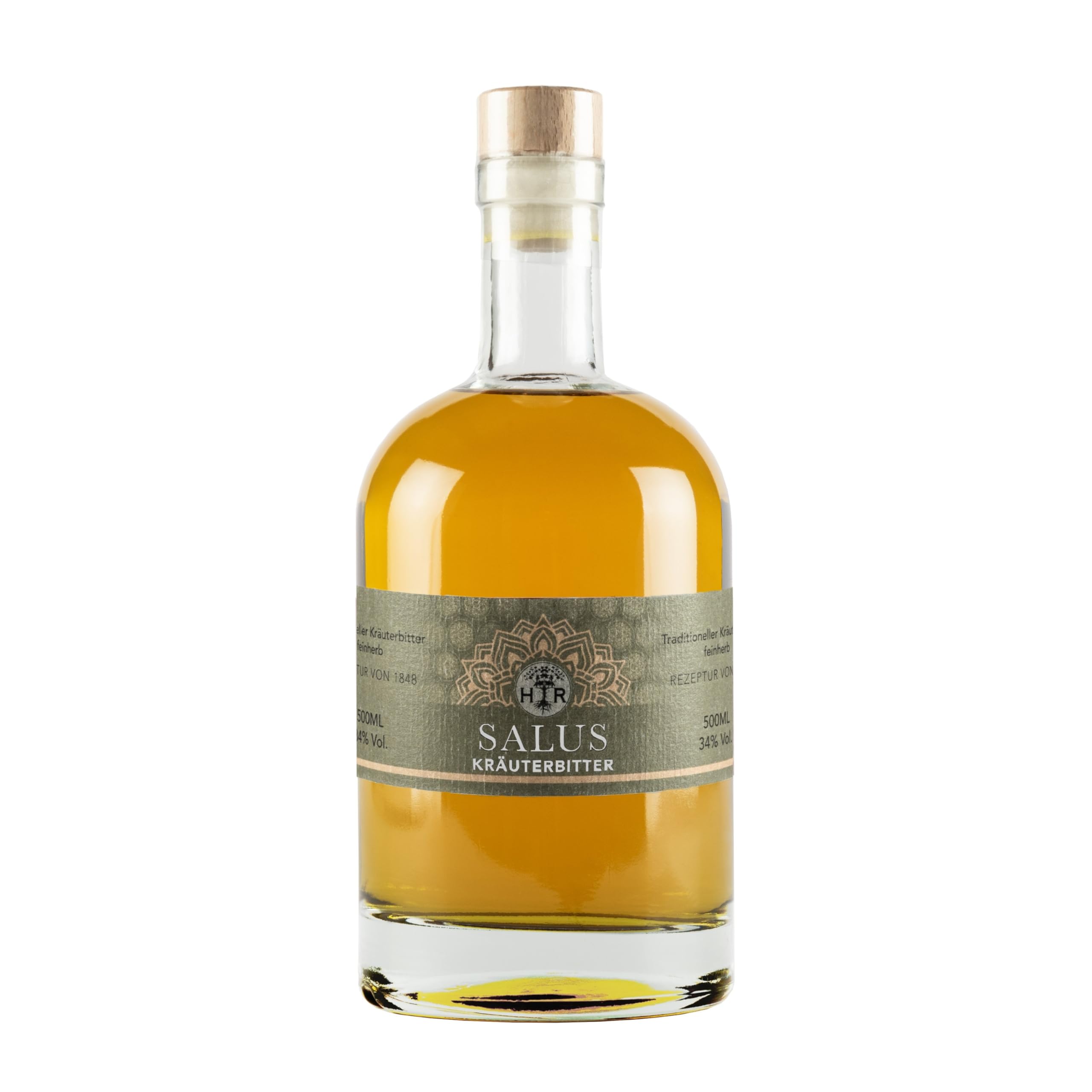 Traditioneller Kräuterbitter • "Salus" Kräuterschnaps • Rezeptur von 1848 • 100% natürliche Zutaten • Mild • Bitterkräuter Schnaps • ähnlich Schwedenbitter • 500ml