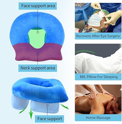 Miniatura 4 de Almohada boca abajo para dormir, almohada boca abajo después de cirugía ocular, almohada BBL después de cirugía para el trasero a dormir, cojín