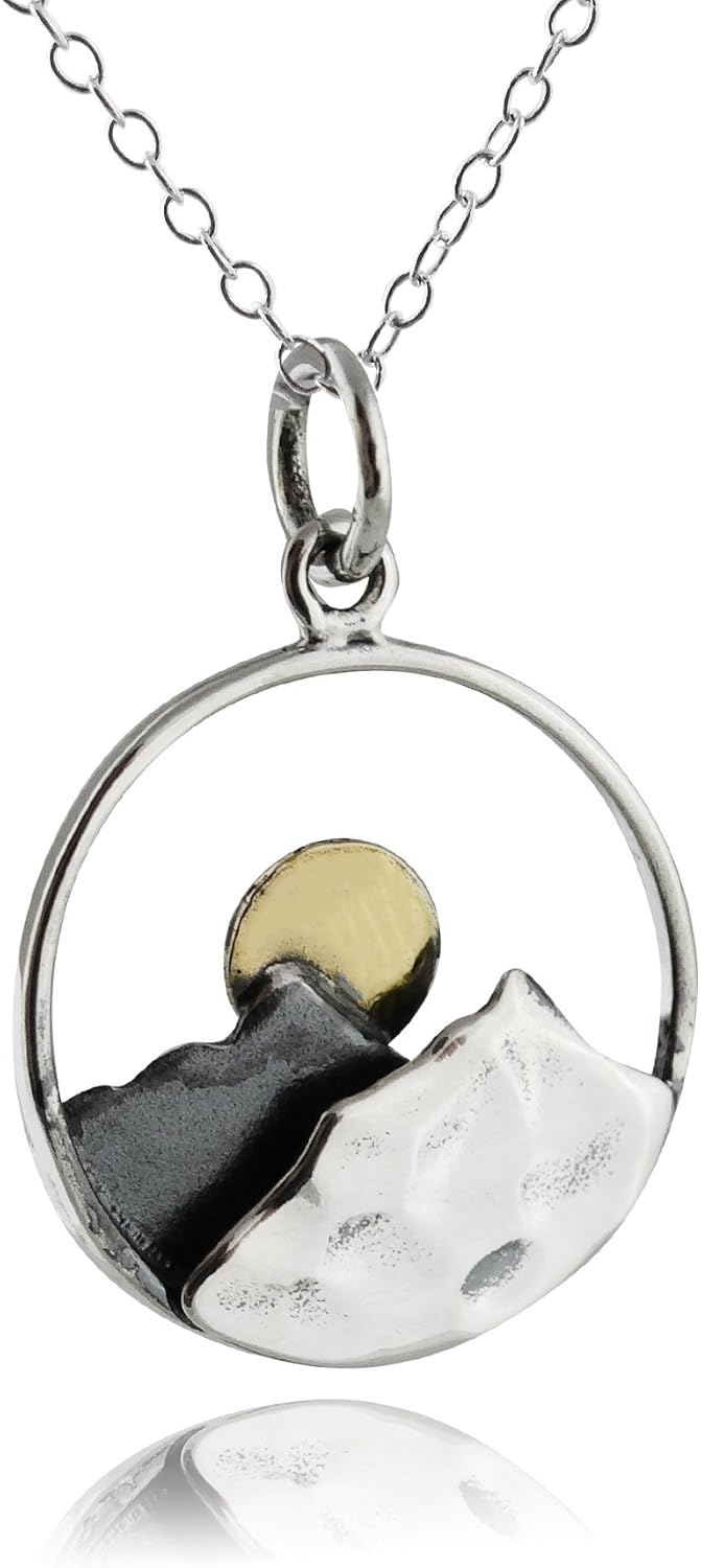 FashionJunkie4Life Mountain Pendant Necklaces for Men and Women
