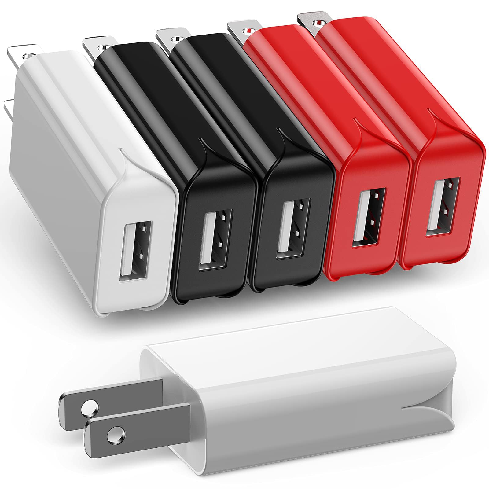 Amazon | USB 充電器 USBコンセント 【6個セット PSE認証済】 薄型 AC