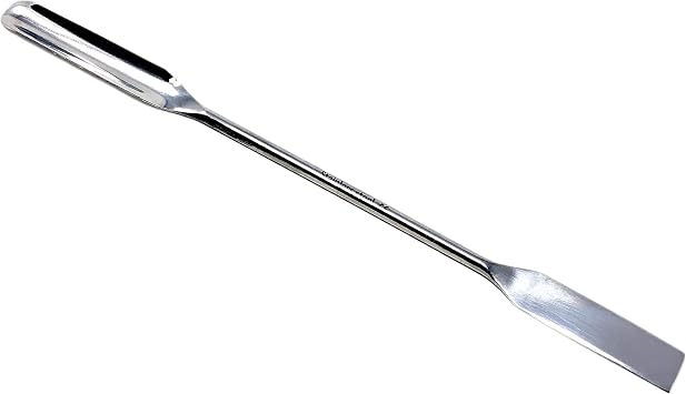 Stainless Steel Double Ended Micro Lab Scoop Spoon Half Rounded & Flat End Spatula Sampler 6"