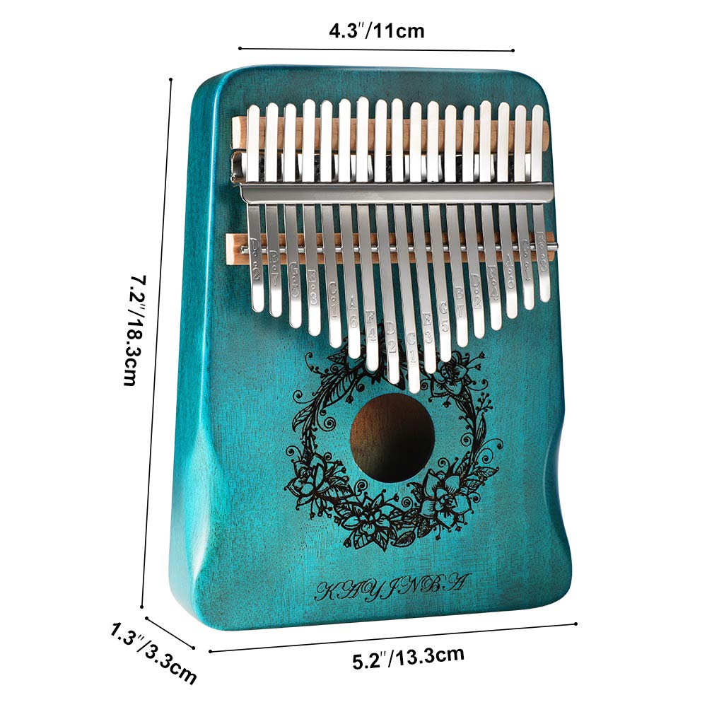 Kalimba Thumb Piano 17 tasti, Mogano Portatile Kalimba professionale, Kalimba Thumb Piano con strumenti per l'apprendimento, strumento musicale Kalimba per amanti della musica, bambini e adulti