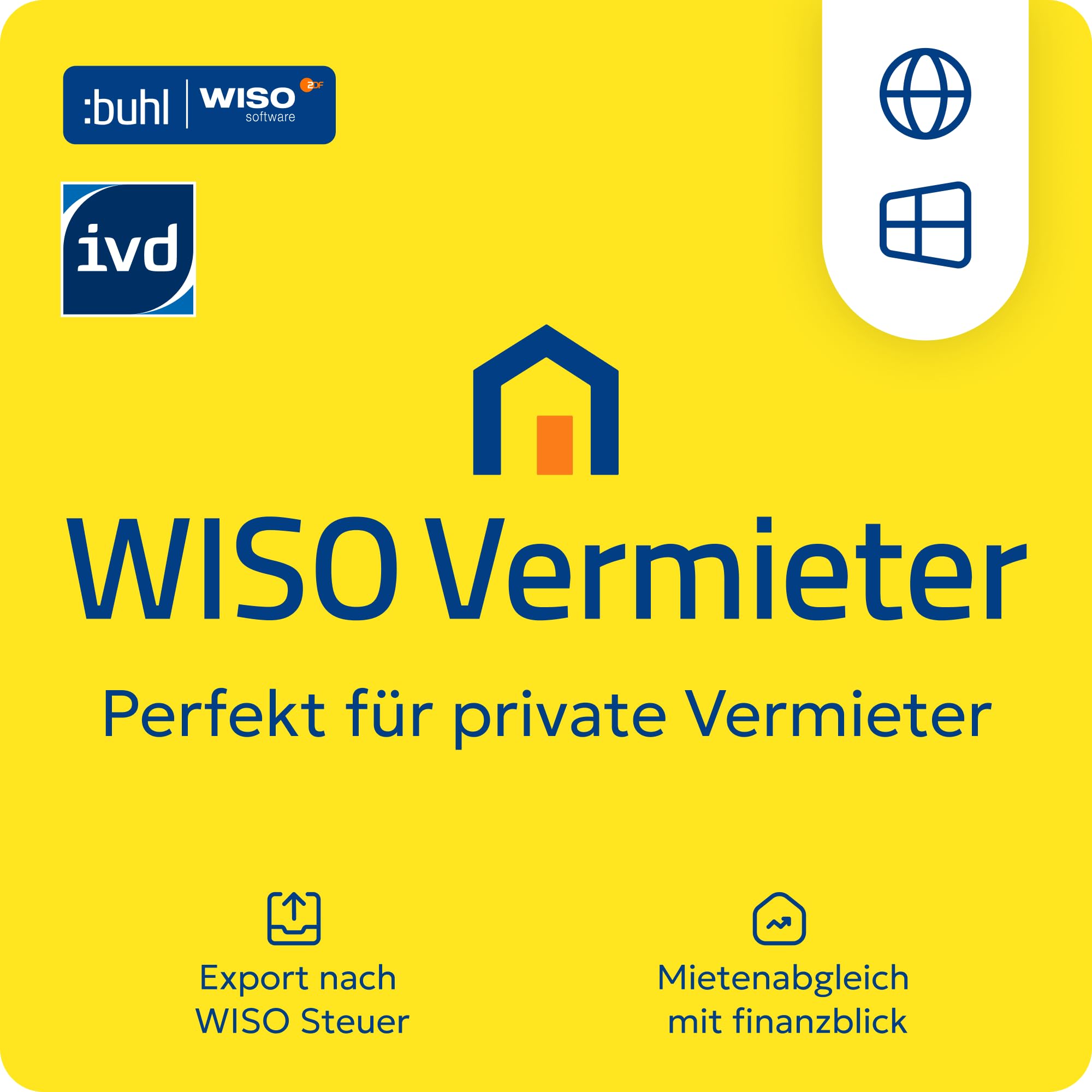 WISO Vermieter 365 | Aktuelle Version | Alle Abrechnungszeiträume | Nebenkosten und Heizkosten korrekt abrechnen | Für private Vermietung | Web-Version inkl. Windows Download |