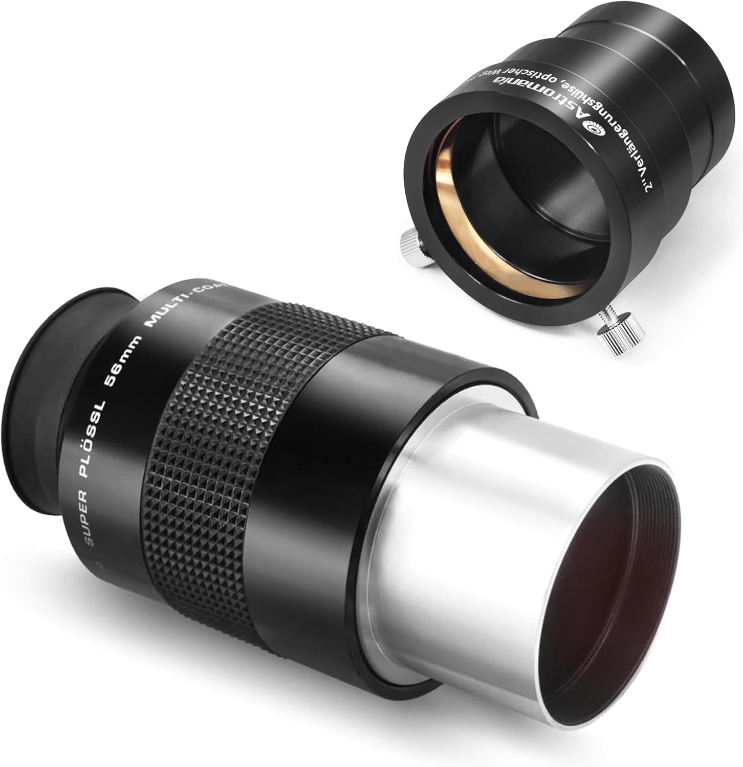 Astromania 2-Inch Telescope Eyepiece Extension Tube Adapter - Bundle with - Super Plossl Eyepiece 2 Inch 56mm