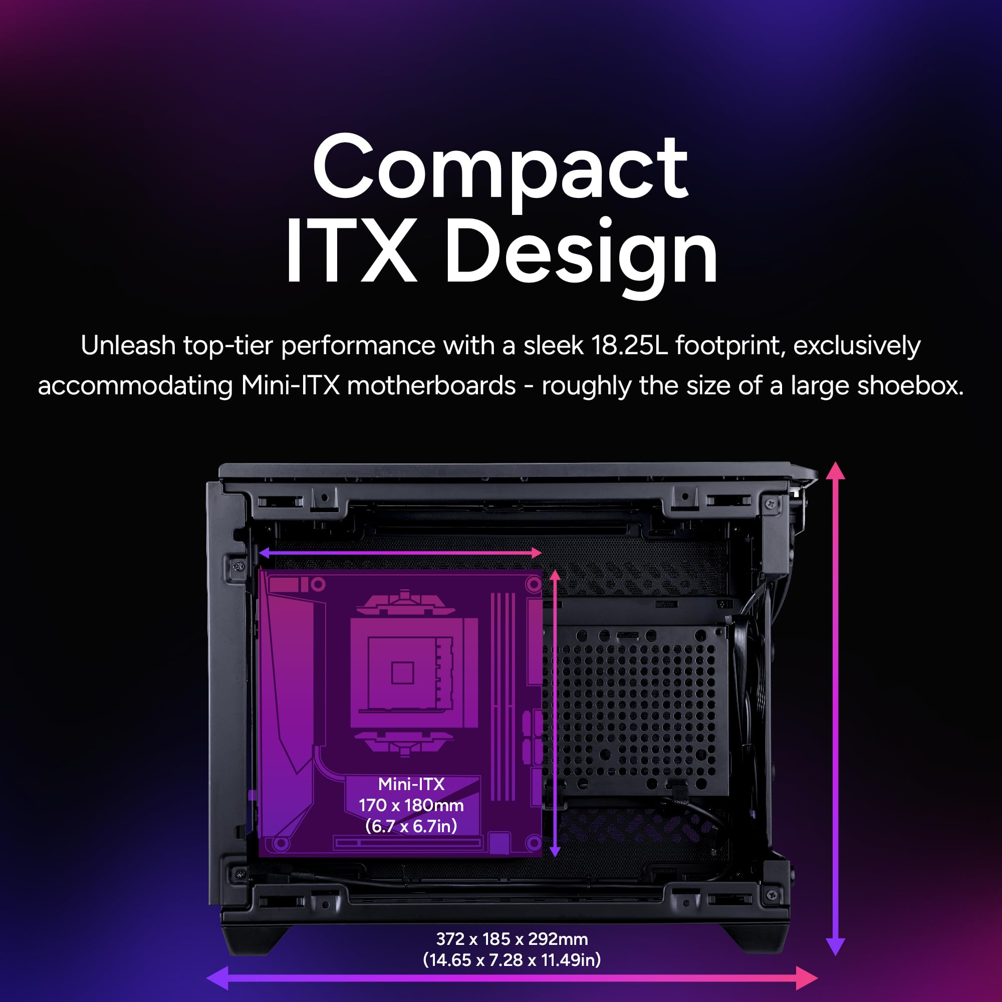 Cooler Master NR200P V3 Mini-ITX PC Case Ready, Top Mount 280mm AIO, PCIe 5.0 Riser, 361.5mm Vertical GPU Mount, Progettato Ready Nvidia RTX 5090 | AMD RX 9070 XT, SFX PSU - Pronto per l'installazione