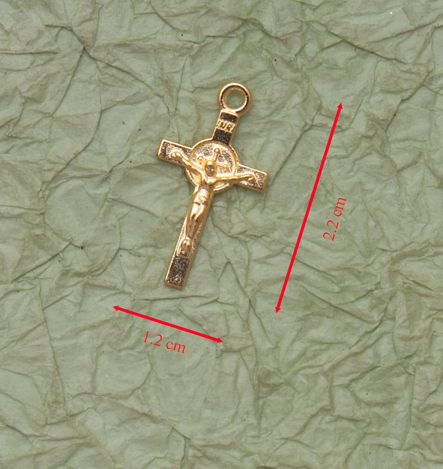 50 Pcs Jesus Cross Charms for Bracelets Small 2.3 x 1.2 cm Vintage Metal Pendants for DIY Jewelry Making Necklace Earring Keychain Crafting Scrapbooking Supplies - Image 2