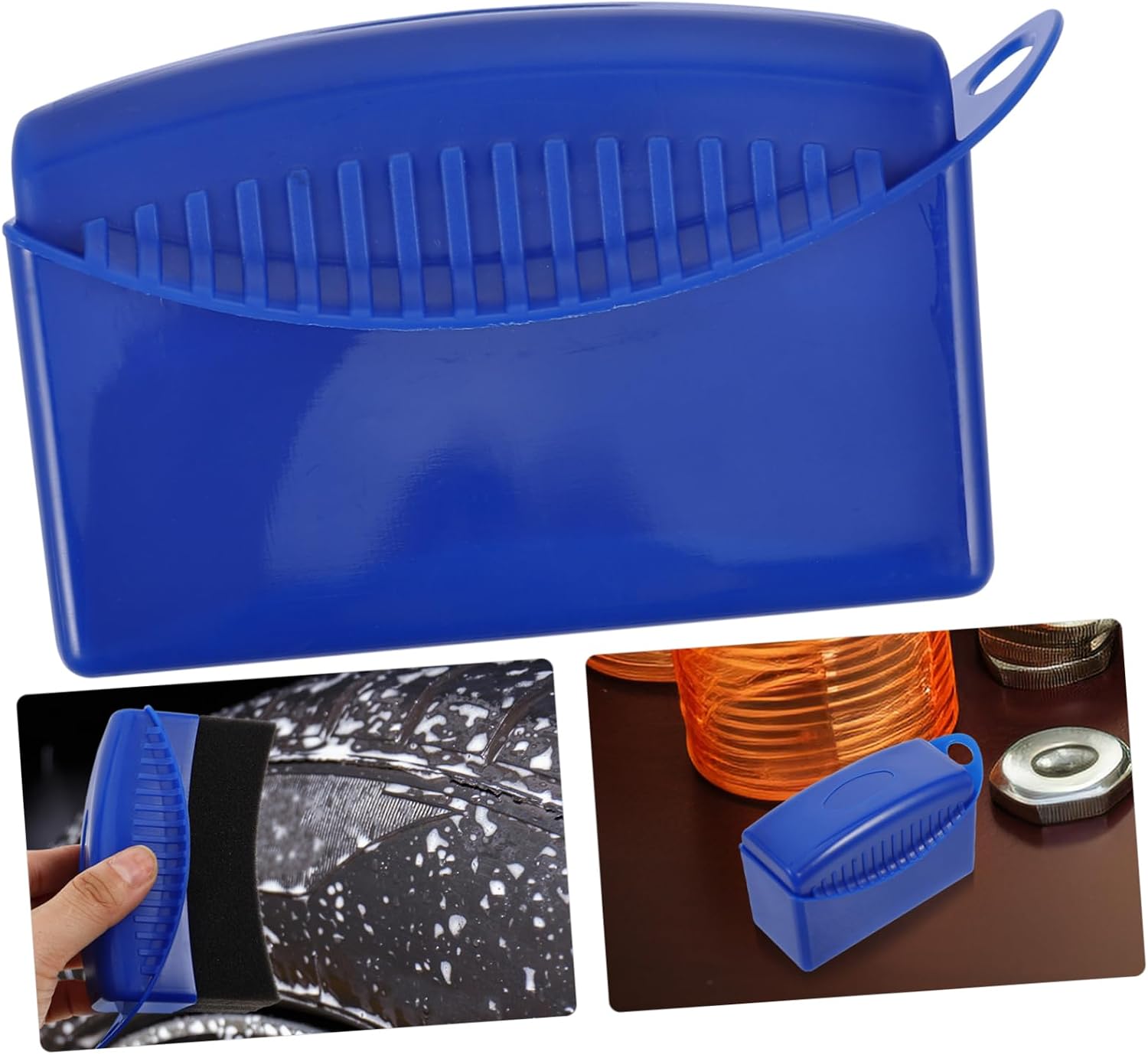 Car Wax Polishing Tool Curved Sponge Brush Tire Applicator Pad Car Cleaning Pads for Detailing
