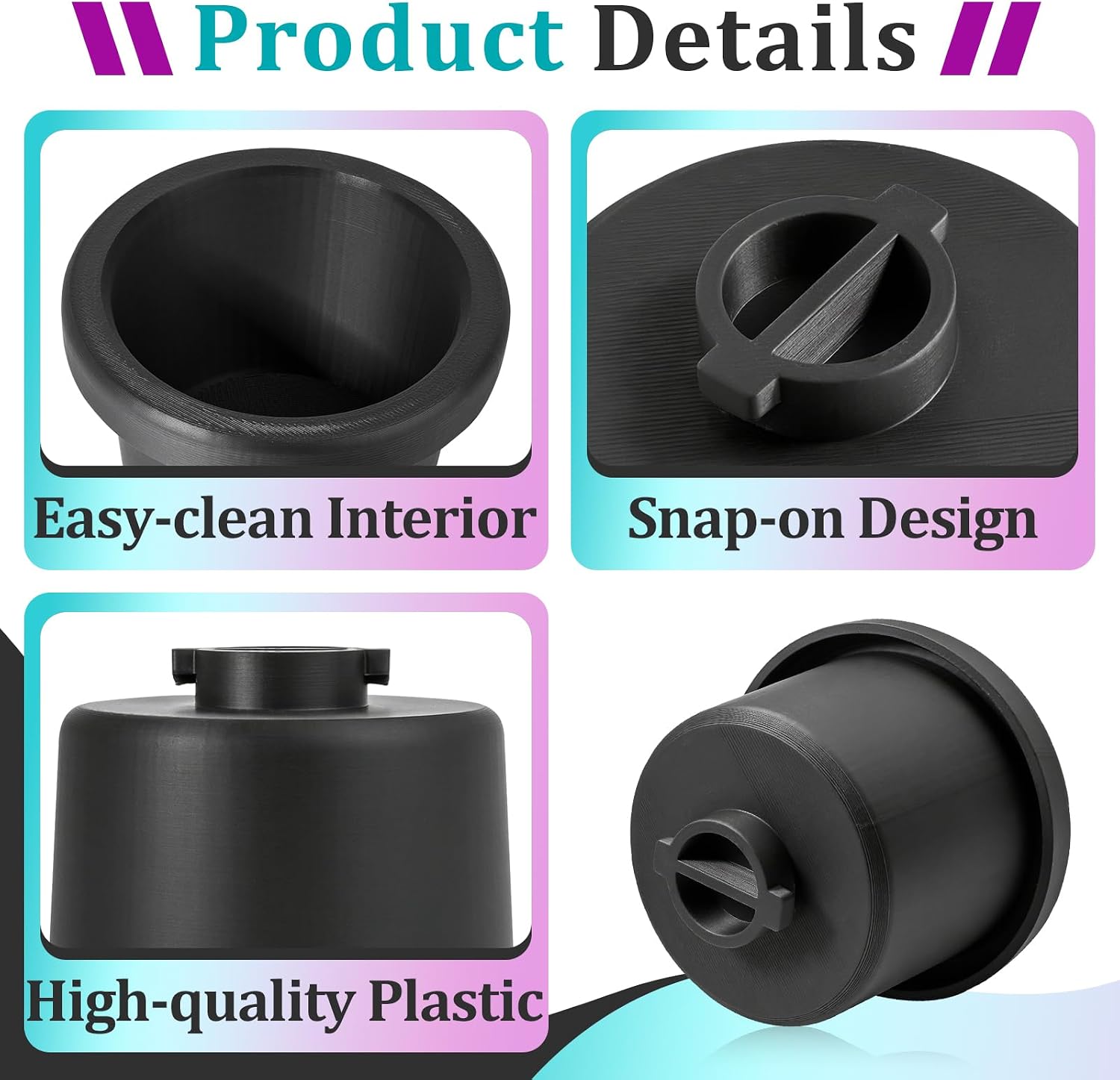 2 Pcs Cup Holder Replacements Compatible with Britax One4Life Car Seats, Single Cup Holder for Child Car Seats, Dishwasher Safe, Easy Snap Installation Durable(Black)