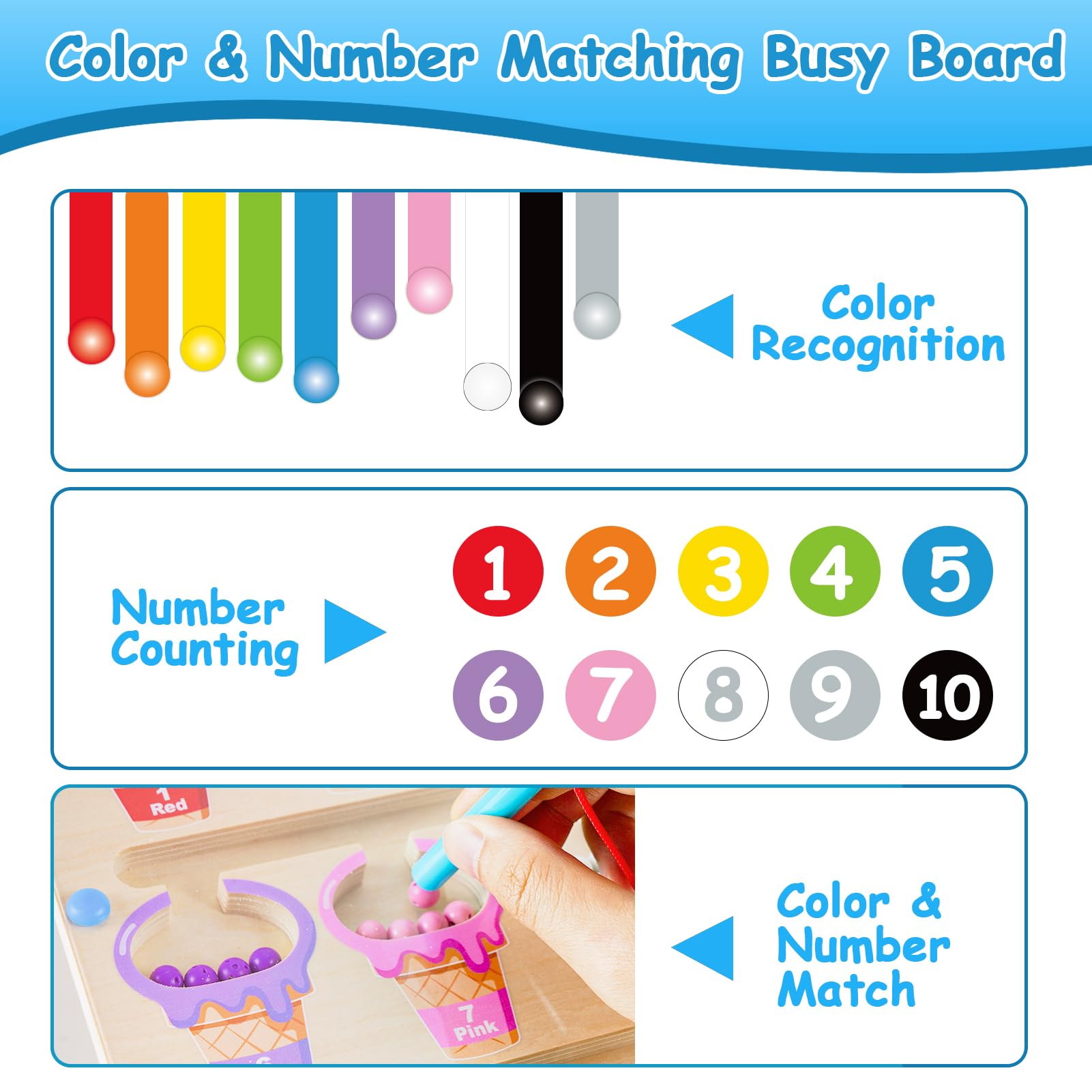 Magnetspiel Labyrinth Holzspielzeug, Baby Montessori Spielzeug Motorikspielzeug ab 2 3 4 5 Jahre, Kinderspielzeug Busy Board Lernen Sortierspiel, Magnete Kinder lernspiele Geschenk Mädchen Junge